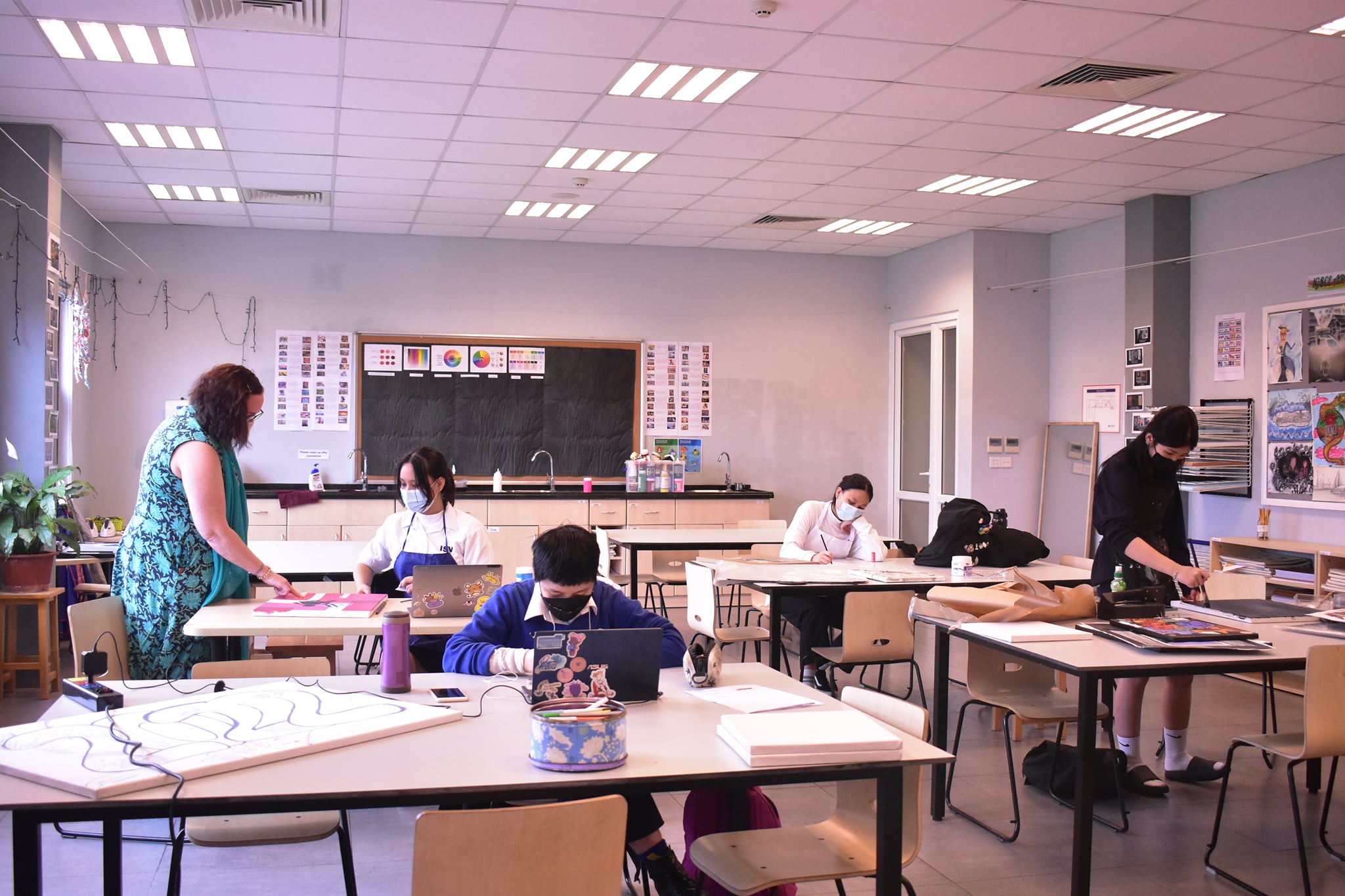 Secondary students first week on campus