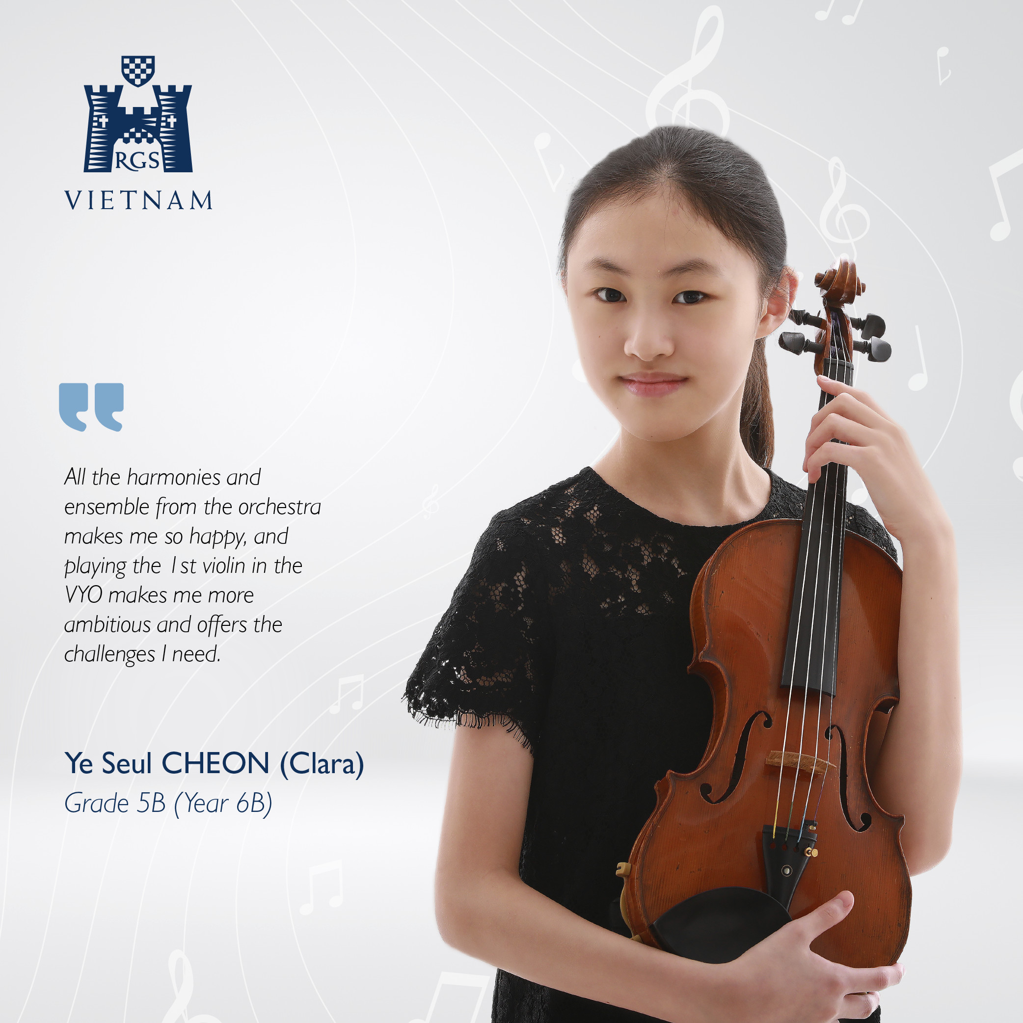Ye Seul CHEON Selected as Violinist of Vietnam Youth Orchestra